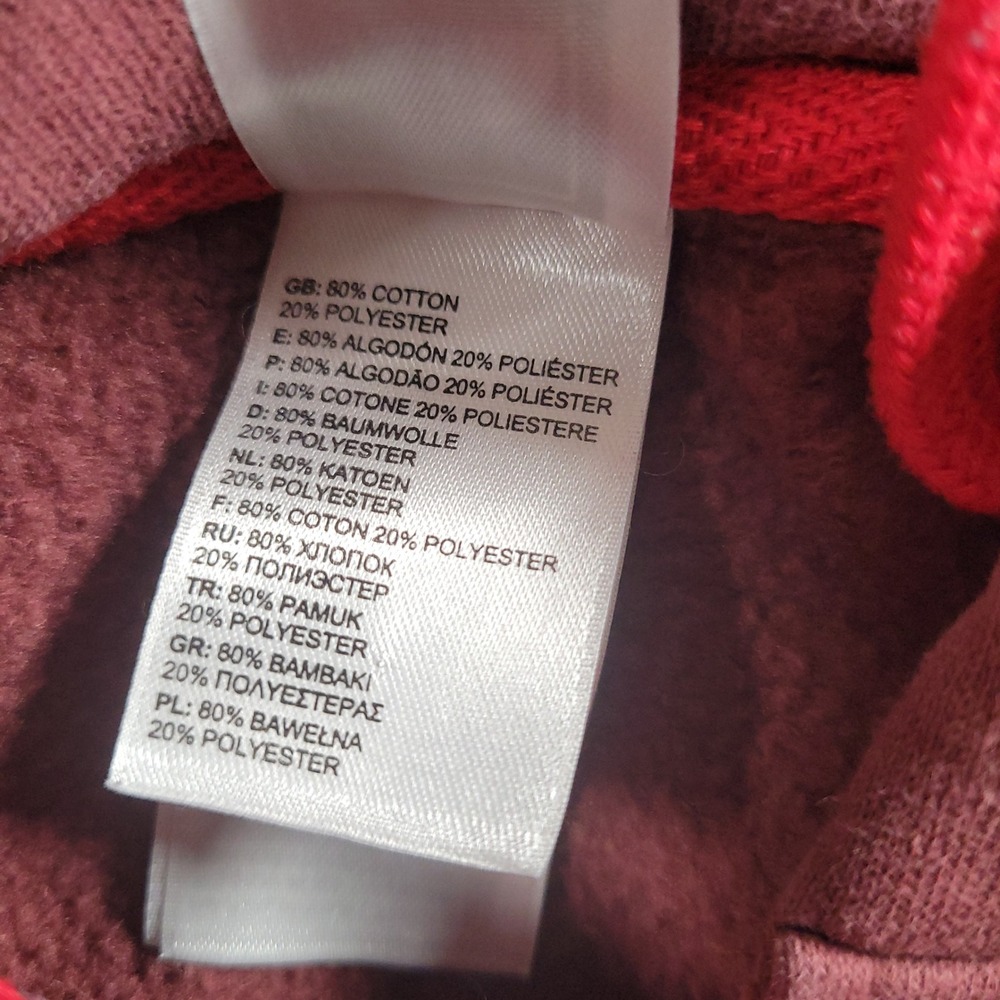 The North Face Hoodie Mens Medium Burgundy Whistler Full Zip Logo Sweatshirt - Picture 7 of 8